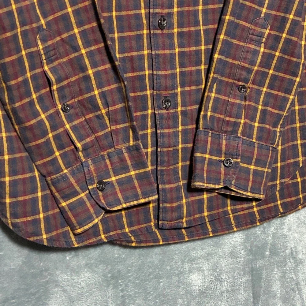 J.‎ Crew Cotton Slim Fit Plaid Button Down Long Sleeve Shirt Mens M Red